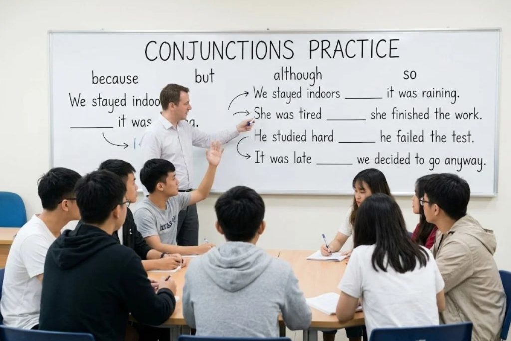 Bài tập liên từ tiếng Anh có đáp án chi tiết
